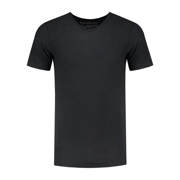 nooboo Lyxig Bambu T-shirt Svart med v hals